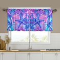 thumbnail image 1 of Yayeee Kitchen Curtains Tier Set of 2 Light Filtering 57"x36" Over Sink Window Panels, Purple Starfish Pattern, 1 of 7