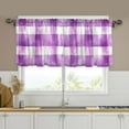 thumbnail image 1 of Yayeee Kitchen Curtains Set of 2 Light Filtering 57"x36" Over Sink Window Panels, Purple and White Pattern, 1 of 7