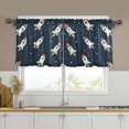 thumbnail image 1 of Yayeee Kitchen Curtains Tier Set of 2 Light Filtering 57"x36" Over Sink Window Panels, Rocket Pattern, 1 of 7