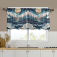 thumbnail image 1 of Yayeee Kitchen Curtains Tier Set of 2 Light Filtering 57"x36" Over Sink Window Panels, Rolling Waves, 1 of 7
