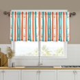 thumbnail image 1 of Yayeee Kitchen Curtains Tier Set of 2 Light Filtering 57"x36" Over Sink Window Panels, Simple Nautical Pattern, 1 of 7