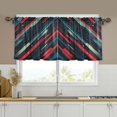 thumbnail image 1 of Yayeee Kitchen Curtains Tier Set of 2 Light Filtering 57"x36" Over Sink Window Panels, Stars Abstract Lines, 1 of 7