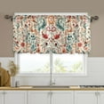 thumbnail image 1 of Yayeee Kitchen Curtains Set of 2 Light Filtering 57"x36" Over Sink Window Panels, Watercolor Leaves, 1 of 7