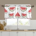 thumbnail image 1 of Yayeee Kitchen Curtains Tier Set of 2 Light Filtering 57"x36" Over Sink Window Panels, Watermelon Pattern, 1 of 7