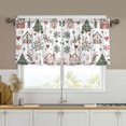 thumbnail image 1 of Yayeee Kitchen Curtains Tier Set of 2 Light Filtering 57"x36" Over Sink Window Panels, White Nordic Christmas House, 1 of 7