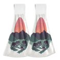 thumbnail image 1 of Yayeee Kitchen Hanging Hand Towels Set of 2 with Loop Bathroom Absorbent Tie Towel, Abstract Elephant, 1 of 7