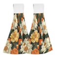 thumbnail image 1 of Yayeee Kitchen Hanging Hand Towels Set of 2 with Loop Bathroom Absorbent Tie Towel, Bright Floral, 1 of 7
