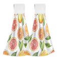 thumbnail image 1 of Yayeee Kitchen Hanging Hand Towels Set of 2 with Loop Bathroom Absorbent Tie Towel, Candy Orange, 1 of 7