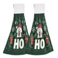 thumbnail image 1 of Yayeee Kitchen Hanging Hand Towels Set of 2 with Loop Bathroom Absorbent Tie Towel, Christmas Dog, 1 of 7