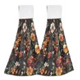 thumbnail image 1 of Yayeee Kitchen Hanging Hand Towels Set of 2 with Loop Bathroom Absorbent Tie Towel, Colorful Flower, 1 of 7