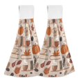 thumbnail image 1 of Yayeee Kitchen Hanging Hand Towels Set of 2 with Loop Bathroom Absorbent Tie Towel, Fall Acorns Pattern, 1 of 7