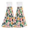 thumbnail image 1 of Yayeee Kitchen Hanging Hand Towels Set of 2 with Loop Bathroom Absorbent Tie Towel, Floral Blooms, 1 of 7