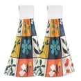 thumbnail image 1 of Yayeee Kitchen Hanging Hand Towels Set of 2 with Loop Bathroom Absorbent Tie Towel, Floral Patterns, 1 of 7
