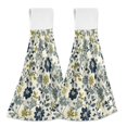 thumbnail image 1 of Yayeee Kitchen Hanging Hand Towels Set of 2 with Loop Bathroom Absorbent Tie Towel, Light Floral, 1 of 7