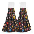 thumbnail image 1 of Yayeee Kitchen Hanging Hand Towels Set of 2 with Loop Bathroom Absorbent Tie Towel, Moon Pattern, 1 of 7