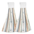 thumbnail image 1 of Yayeee Kitchen Hanging Hand Towels Set of 2 with Loop Bathroom Absorbent Tie Towel, Nautical Pattern, 1 of 7