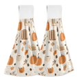 thumbnail image 1 of Yayeee Kitchen Hanging Hand Towels Set of 2 with Loop Bathroom Absorbent Tie Towel, Orange Fall Pumpkin, 1 of 7