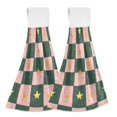 thumbnail image 1 of Yayeee Kitchen Hanging Hand Towels Set of 2 with Loop Bathroom Absorbent Tie Towel, Pink Abstract, 1 of 7
