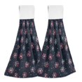 thumbnail image 1 of Yayeee Kitchen Hanging Hand Towels Set of 2 with Loop Bathroom Absorbent Tie Towel, Red Fireworks Pattern, 1 of 7