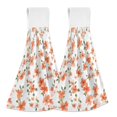 thumbnail image 1 of Yayeee Kitchen Hanging Hand Towels Set of 2 with Loop Bathroom Absorbent Tie Towel, Small Floral Blooms, 1 of 7
