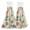 thumbnail image 1 of Yayeee Kitchen Hanging Hand Towels Set of 2 with Loop Bathroom Absorbent Tie Towel, Small Strawberry Pattern, 1 of 7