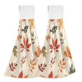 thumbnail image 1 of Yayeee Kitchen Hanging Hand Towels Set of 2 with Loop Bathroom Absorbent Tie Towel, Yellow Autumn Leaves, 1 of 7