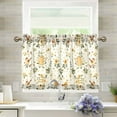 thumbnail image 1 of Yayeee Kitchen Curtains Tier Pair Light Filtering 27"x24" Rod Pocket Short Cafe Window Panel, Birds Sunflowers, 1 of 7