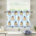 thumbnail image 1 of Yayeee Kitchen Curtains Tier Pair Light Filtering 27"x24" Rod Pocket Short Cafe Window Panel, Blueberry Pancake Pattern, 1 of 7
