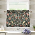 thumbnail image 1 of Yayeee Kitchen Curtains Tier Pair Light Filtering 27"x24" Rod Pocket Short Cafe Window Panel, Christmas Bows, 1 of 7