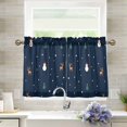 thumbnail image 1 of Yayeee Kitchen Curtains Tier Pair Light Filtering 27"x24" Rod Pocket Short Cafe Window Panel, Christmas Whimsy, 1 of 7