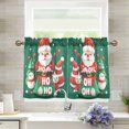 thumbnail image 1 of Yayeee Kitchen Curtains Tier Pair Light Filtering 27"x24" Rod Pocket Short Cafe Window Panel, Cute Christmas Pattern, 1 of 7