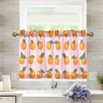 thumbnail image 1 of Yayeee Kitchen Curtains Tier Pair Light Filtering 27"x24" Rod Pocket Short Cafe Window Panel, Cute Oranges, 1 of 7