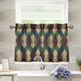 thumbnail image 1 of Yayeee Kitchen Curtains Tier Pair Light Filtering 27"x24" Rod Pocket Short Cafe Window Panel, Green Tartan Pattern, 1 of 7