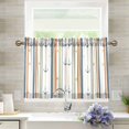 thumbnail image 1 of Yayeee Kitchen Curtains Tier Pair Light Filtering 27"x24" Rod Pocket Short Cafe Window Panel, Nautical Pattern, 1 of 7
