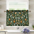 thumbnail image 1 of Yayeee Kitchen Curtains Tier Pair Light Filtering 27"x24" Rod Pocket Short Cafe Window Panel, Orange Flowers, 1 of 7