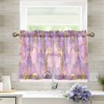 thumbnail image 1 of Yayeee Kitchen Curtains Tier Pair Light Filtering 27"x24" Rod Pocket Short Cafe Window Panel, Pastel Pink Marble Pattern, 1 of 7