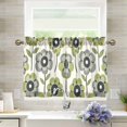thumbnail image 1 of Yayeee Kitchen Curtains Tier Pair Light Filtering 27"x24" Rod Pocket Short Cafe Window Panel, Retro Flower, 1 of 7