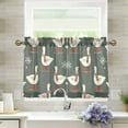 thumbnail image 1 of Yayeee Kitchen Curtains Tier Pair Light Filtering 27"x24" Rod Pocket Short Cafe Window Panel, Winter Goose, 1 of 7