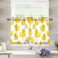 thumbnail image 1 of Yayeee Kitchen Curtains Tier Pair Light Filtering 27"x24" Rod Pocket Short Cafe Window Panel, Yellow Rubber Ducks, 1 of 7