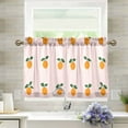 thumbnail image 1 of Yayeee Kitchen Curtains Tier Pair Light Filtering 27"x36" Rod Pocket Short Cafe Window Panel, Cartoon Citrus, 1 of 7