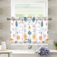thumbnail image 1 of Yayeee Kitchen Curtains Tier Pair Light Filtering 27"x36" Rod Pocket Short Cafe Window Panel, Cartoon Doodles, 1 of 7