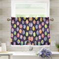 thumbnail image 1 of Yayeee Kitchen Curtains Tier Pair Light Filtering 27"x36" Rod Pocket Short Cafe Window Panel, Colorful Candies, 1 of 7
