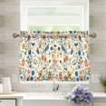 thumbnail image 1 of Yayeee Kitchen Curtains Tier Pair Light Filtering 27"x36" Rod Pocket Short Cafe Window Panel, Cute Animals, 1 of 7