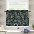 thumbnail image 1 of Yayeee Kitchen Curtains Tier Pair Light Filtering 27"x36" Rod Pocket Short Cafe Window Panel, Leaf Pattern, 1 of 7