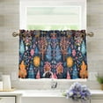 thumbnail image 1 of Yayeee Kitchen Curtains Tier Pair Light Filtering 27"x36" Rod Pocket Short Cafe Window Panel, Pink Christmas Splendor, 1 of 7