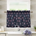 thumbnail image 1 of Yayeee Kitchen Curtains Tier Pair Light Filtering 27"x36" Rod Pocket Short Cafe Window Panel, Red Fireworks Pattern, 1 of 7