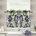 thumbnail image 1 of Yayeee Kitchen Curtains Tier Pair Light Filtering 27"x36" Rod Pocket Short Cafe Window Panel, Retro Floral Pattern, 1 of 7