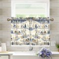 thumbnail image 1 of Yayeee Kitchen Curtains Light Filtering 27"x36" Rod Pocket Short Cafe Window Panel, Snowy Mountains, 1 of 7