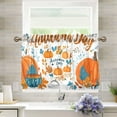 thumbnail image 1 of Yayeee Kitchen Curtains Tier Pair Light Filtering 27"x24" Rod Pocket Short Cafe Window Panel, Big Pumpkins, 1 of 7