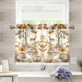 thumbnail image 1 of Yayeee Kitchen Curtains Light Filtering 27"x24" Rod Pocket Short Cafe Window Panel, Forest Pattern, 1 of 7